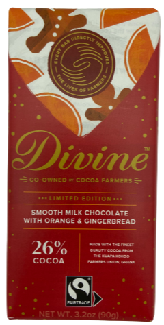 Organic Gingerbread Milk Chocolate Bar