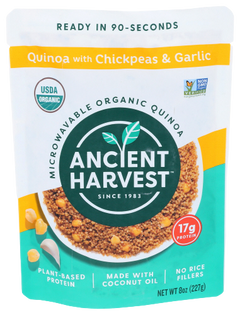 Organic Microwavable Quinoa With Chickpeas & Garlic
