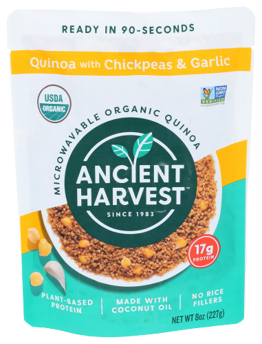 Organic Microwavable Quinoa With Chickpeas & Garlic