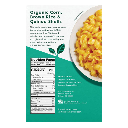 Pasta Corn Brown Rice & Quinoa Shells