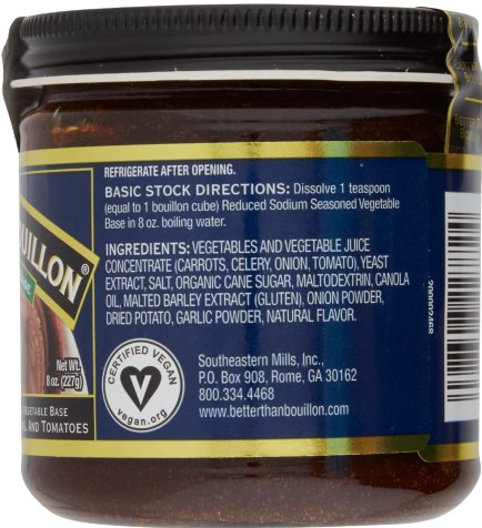 Reduced Sodium Seasoned Vegetable Base