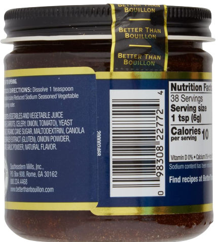 Reduced Sodium Seasoned Vegetable Base