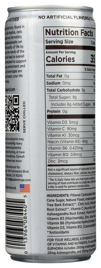 Intelligent Sparkling Water Pear Ginger (12 Pack)