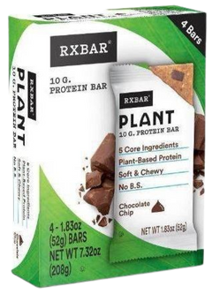 Chocolate Chip Plant Protein Bars 4Ct