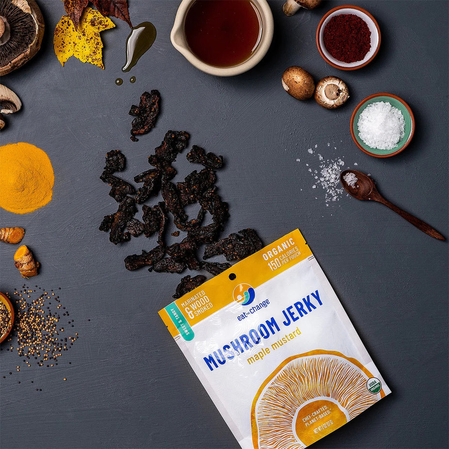 Maple Mustard Mushroom Jerky