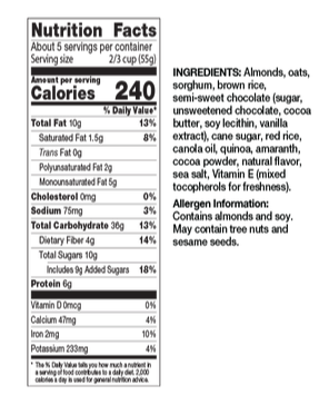 Dark Chocolate Almond Cereal