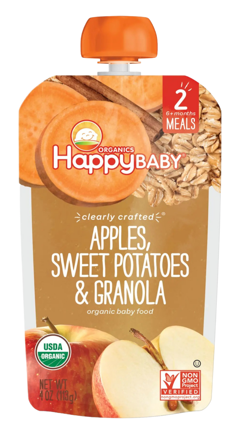 Organic Apples Sweet Potatoes & Granola Stage 2 Baby Food (16 Pack)