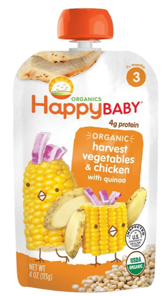Organic Harvest Vegetables & Chicken Stage 3 Baby Food (16 Pack)