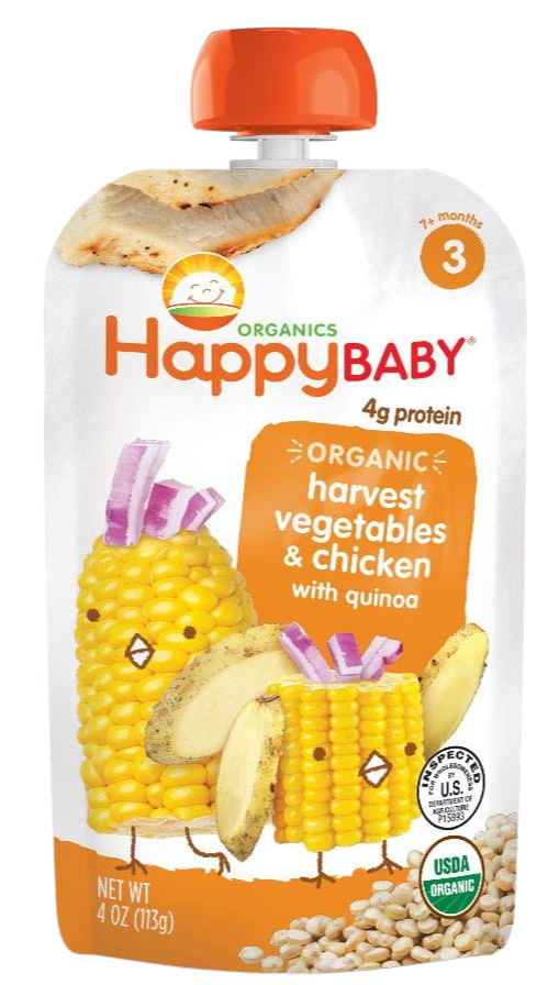 Organic Harvest Vegetables & Chicken Stage 3 Baby Food (16 Pack)