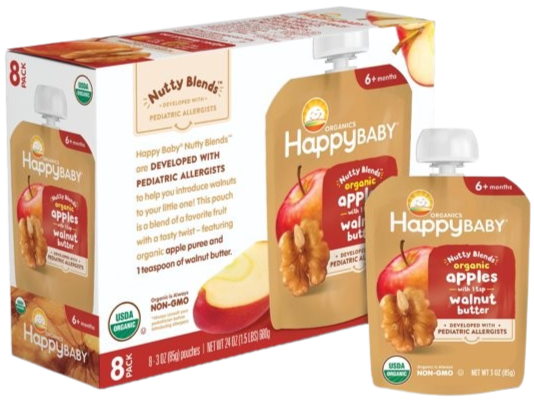 Nutty Blends Apples With Walnut Butter Baby Food (8 Pack)