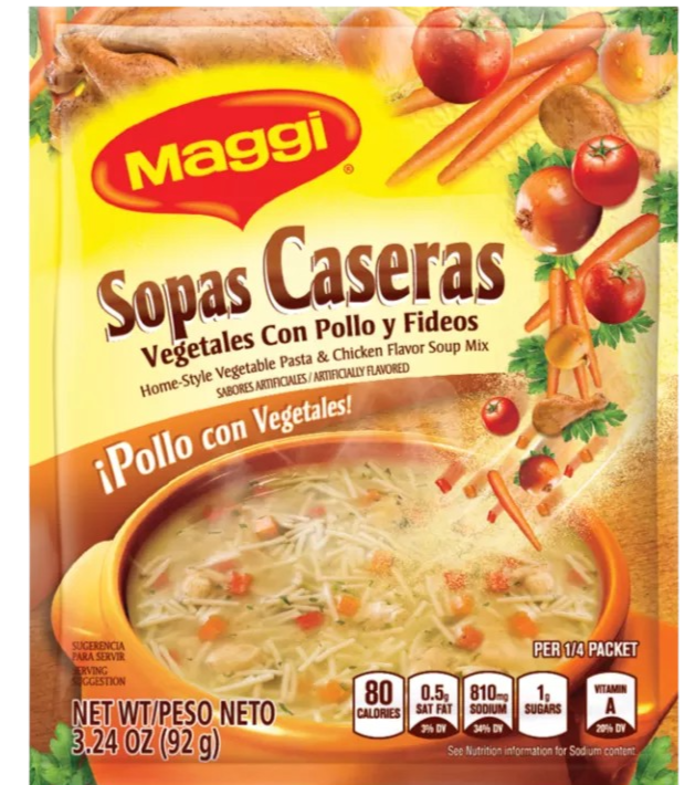 Vegetable Pasta & Chicken Flavor Soup Mix (12 Pack Case)