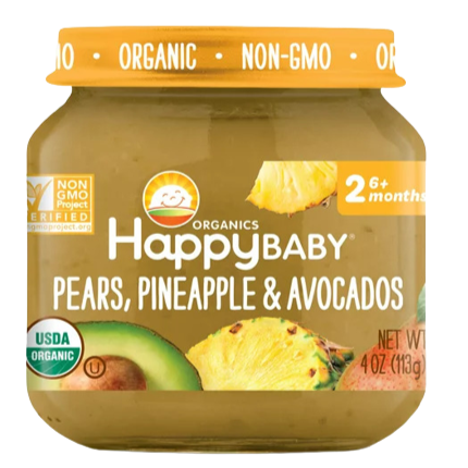 Pears, Pineapple & Avocados Stage 2 Baby Food (6 Pack)