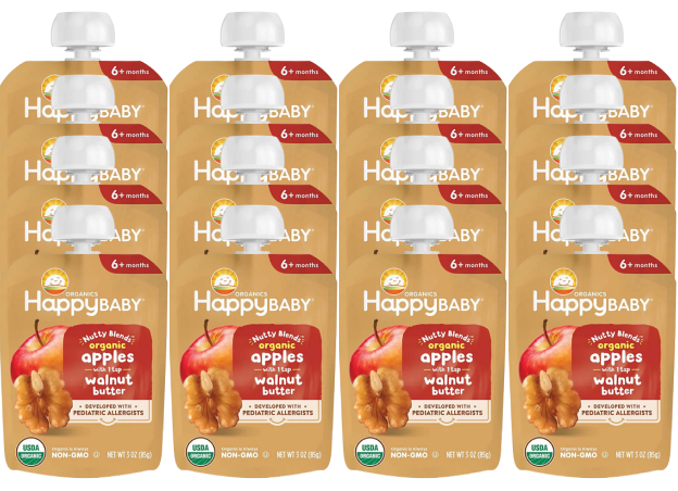 Organics Nutty Blends Apples with Walnut Butter Baby Food (16 Pack)