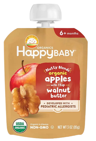 Organics Nutty Blends Apples with Walnut Butter Baby Food (16 Pack)