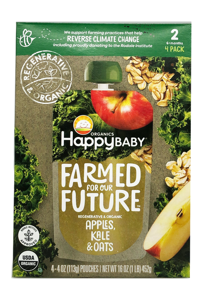 Organics Farmed For Our Future® Apple Kale & Oat Stage 2 Baby Food Pouches (4 Pack)