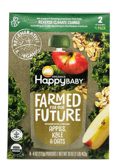 Organics Farmed For Our Future® Apple Kale & Oat Stage 2 Baby Food Pouches (4 Pack)