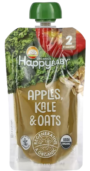 Organics Farmed For Our Future® Apple Kale & Oat Stage 2 Baby Food Pouches (4 Pack)
