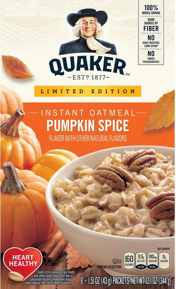 Pumpkin Spice Instant Oatmeal