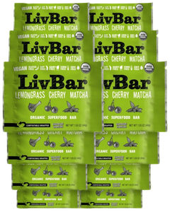 Lemongrass Cherry Matcha Organic Superfood Energy Bar (12 Pack)