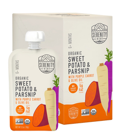 Organic Sweet Potato, Parsnips,  Purple Carrot & Olive Oil (6 Pack)