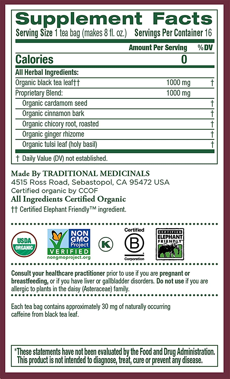 Black Tea Assam Chai 16 Ct