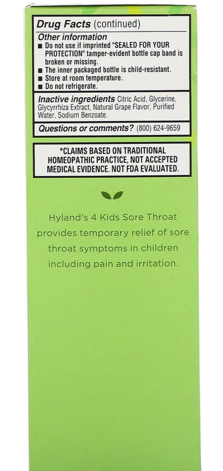 Kids Sore Throat Relief Medicine