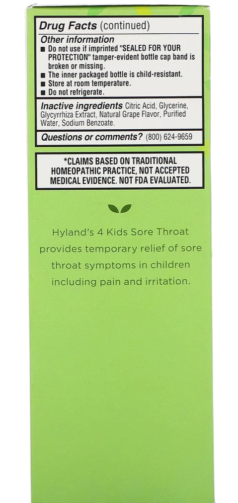 Kids Sore Throat Relief Medicine
