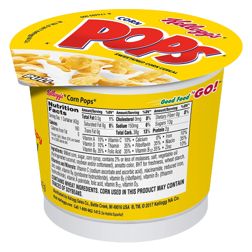 Corn Pops Cereal Cup