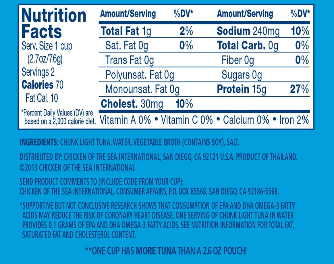 To Go Cup Tuna Salad (2 pack)