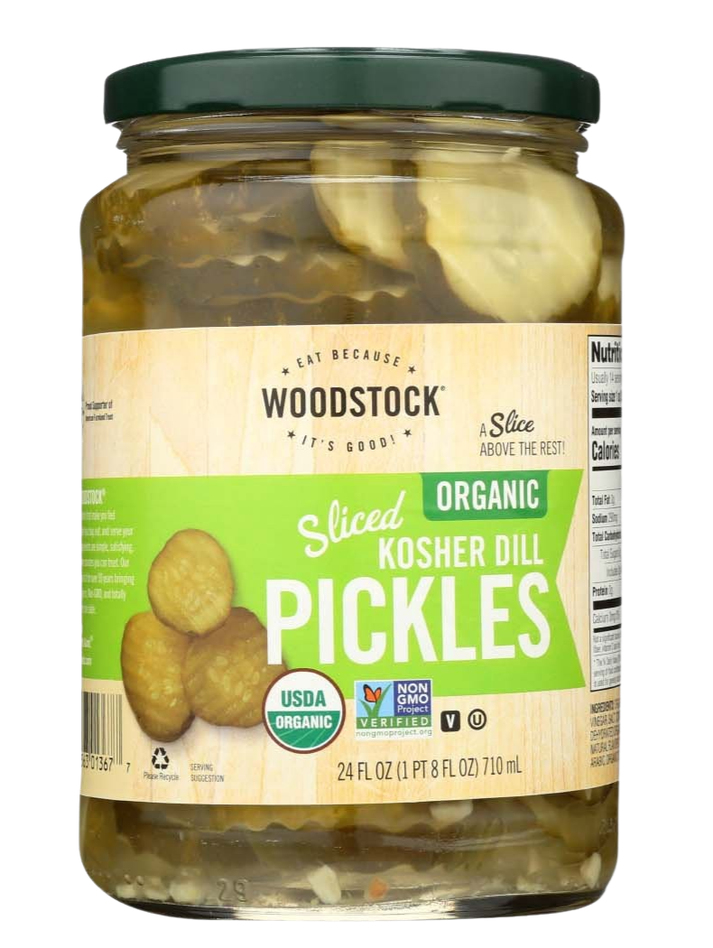 Organic Kosher Sliced Dill Pickles