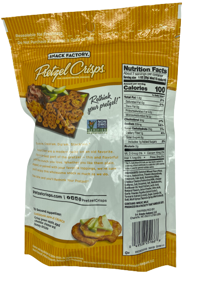 Pretzel Crisp Cheddar Cheese