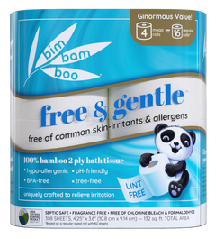 Bamboo Toilet Paper 4 Mega Rolls