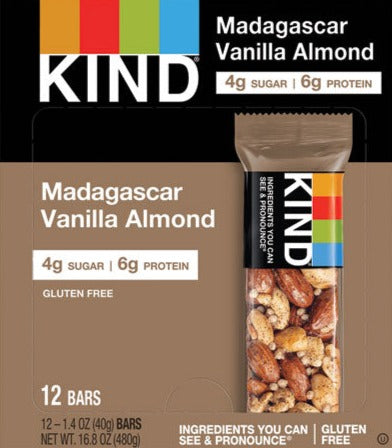 Madagascar Vanilla Almond Bar (12 Pack)
