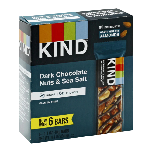 Dark Chocolate Nuts & Sea Salt Kind Bar (6 Pack Case)