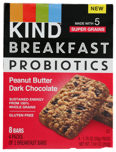 Case pack of 8 Peanut Butter Dark Chocolate Breakfast Bars