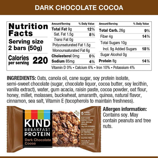 Dark Chocolate Cocoa Protein Bars