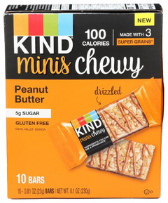 Chewy Peanut Butter Mini Bars 10Ct