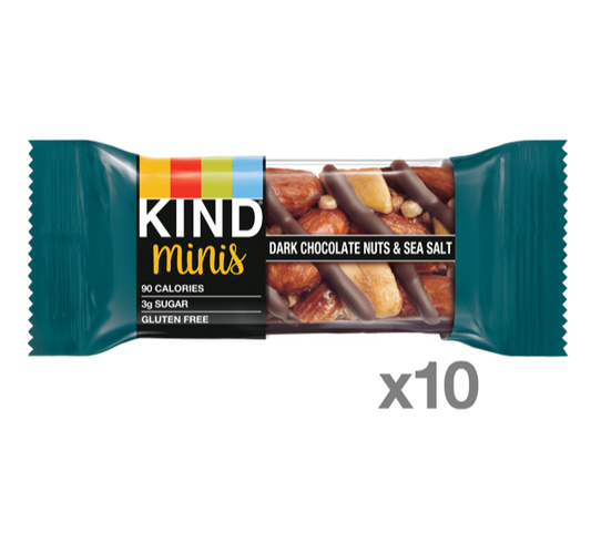 Dark Chocolate Nuts Sea Salt Kind Minis (10 CT)