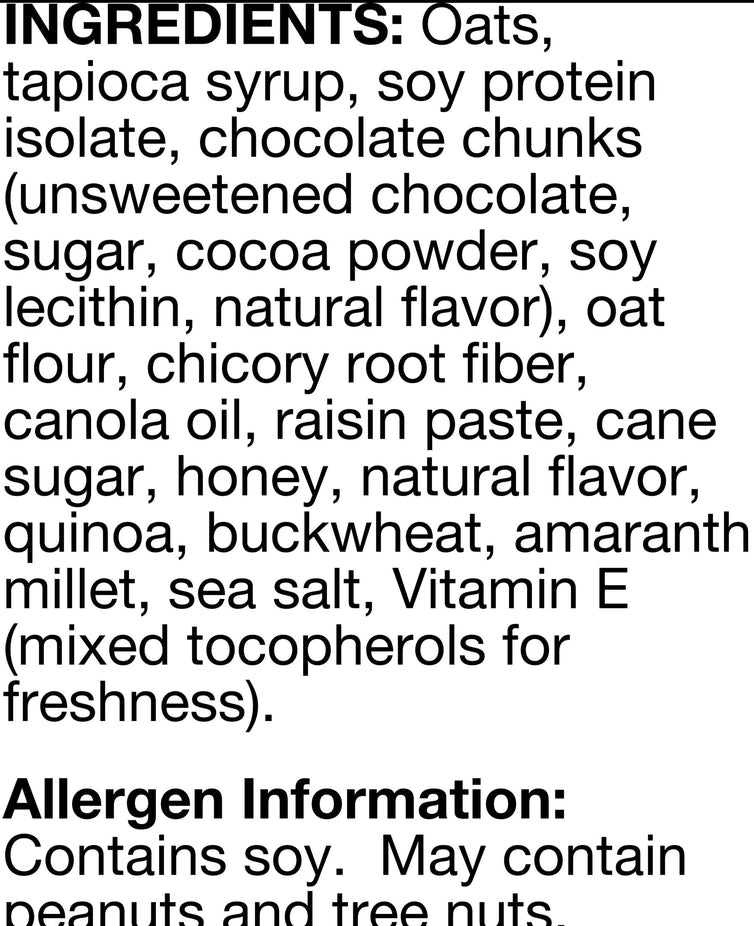 Chocolate Chunk Energy Bars (12 CT)