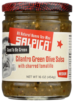 Cilantro Green Olive With Charred Tomatillo Salsa