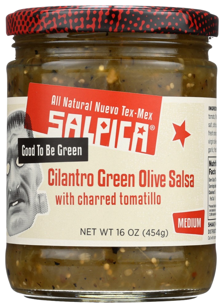 Cilantro Green Olive With Charred Tomatillo Salsa