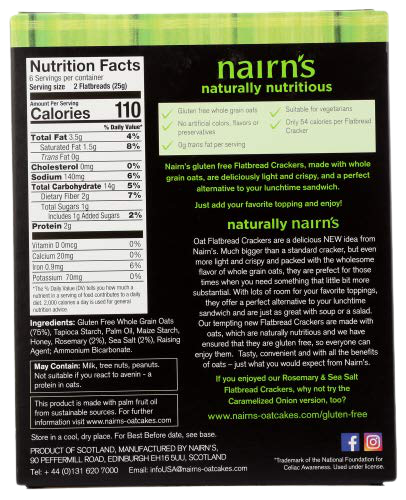 Gluten Free Rosemary Seasalt Flatbread