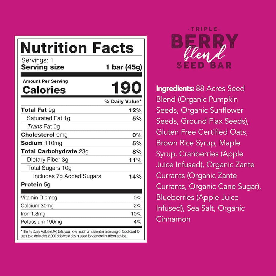 Triple Berry Seed Bars (9 Pack)