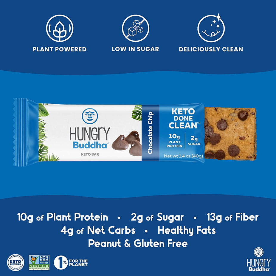 Chocolate Chip Keto Bars (12 Pack Case)