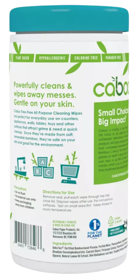 Cleaning Wipes Natural Lemon