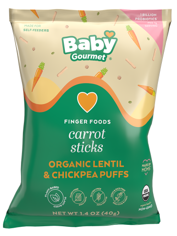 Organic Lentil & Chickpea Puffs - Carrot Sticks