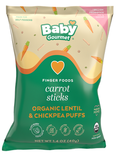 Organic Lentil & Chickpea Puffs - Carrot Sticks