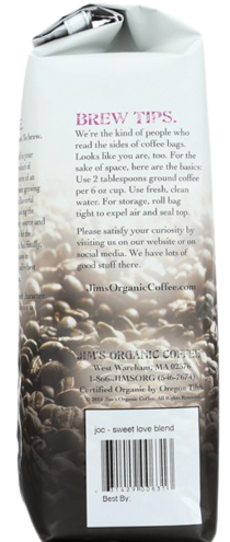 Whole Bean Coffee Sweet Love Organic