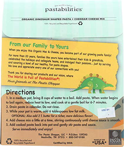 Organic Dinosaur Mac & Cheese