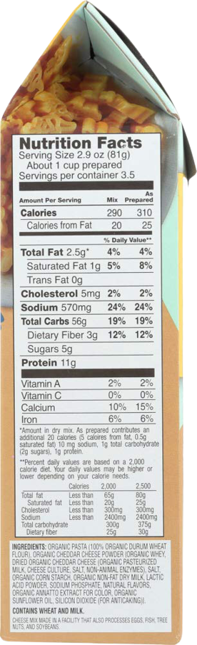 Organic Dinosaur Mac & Cheese